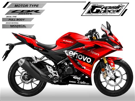 Sticker Striping Honda Cbr R New Merah Full Body Stiker