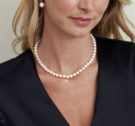 Mm Japanese Akoya White Pearl Necklace Aa Quality