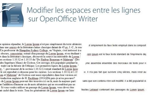 Modifier L Espace Entre Les Lignes Sur Open Office Astuces Pratiques