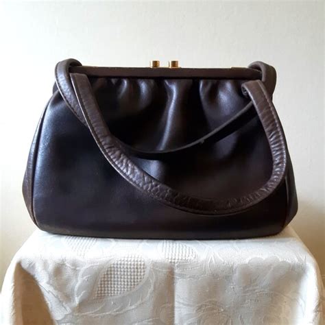 Modell Gold Pfeil Vintage Brown Soft Leather Handbag Gem