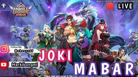 Live Mobile Legend Mabar Joki Epic Legend Youtube