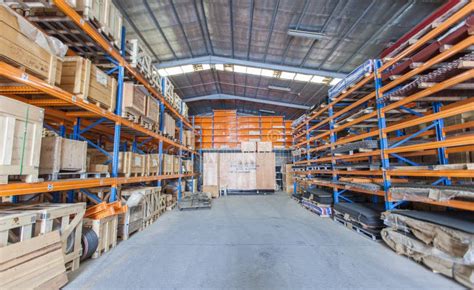 Shelving Storage In Huge Warehouse Stock Image Image Of Distribution