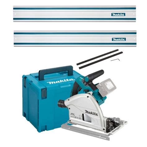 Makita Dsp Zj Twin V Brushless Plunge Saw Naked With Rails And