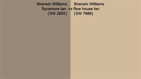 Sherwin Williams Sycamore Tan Vs Row House Tan Side By Side Comparison