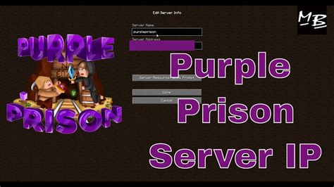 Minecraft Purple Prison Server Ip Address Youtube