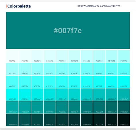 Pantone 17-5024 Tcx Teal Blue Color | Hex color Code #007F7C ...