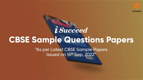 Arihant S I Succeed Sample Question Papers Cbse Class Th