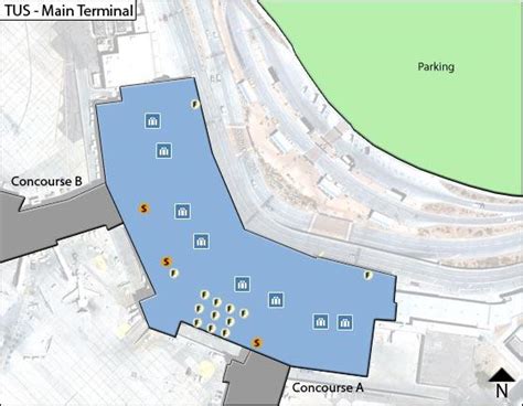 Tucson TUS Airport Terminal Map