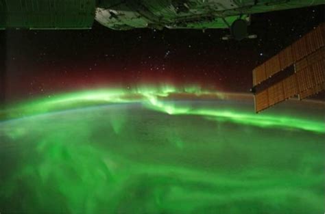 The Aurora Borealis as seen from space Taken from the ISS - Photorator