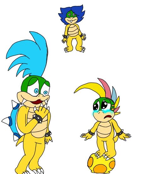 Lemmy Koopa and His Cousins in Fun Cartoon Poses