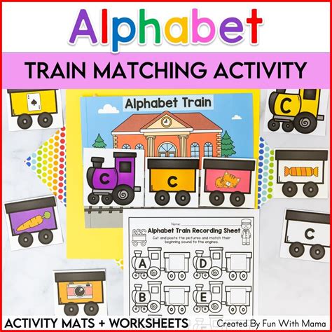 Alphabet Train Matching Activity Pack - Fun with Mama Shop