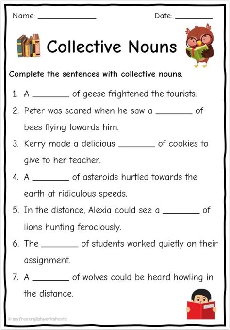 Collective Nouns Worksheets Free English Worksheets