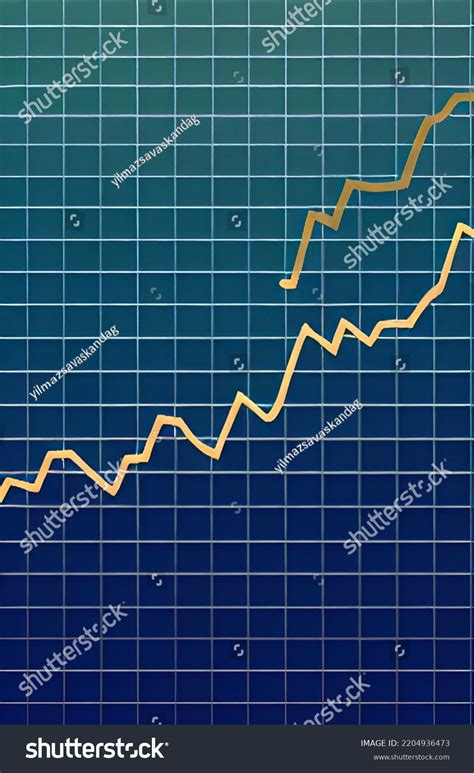 Graphical Chart Financial Economic Indicators Stock Illustration