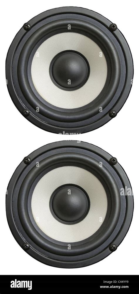 Audio Speaker Isolated On White Stock Photo Alamy