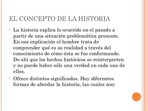 El Concepto De Historia