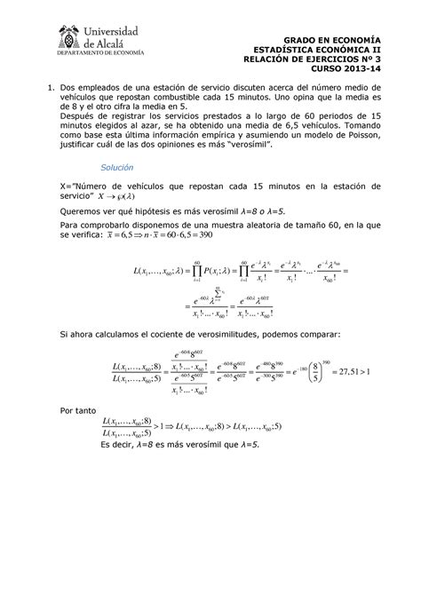 Soluciones ejercicios tema 3 DEPARTAMENTO DE ECONOMÍA ESTADÍSTICA