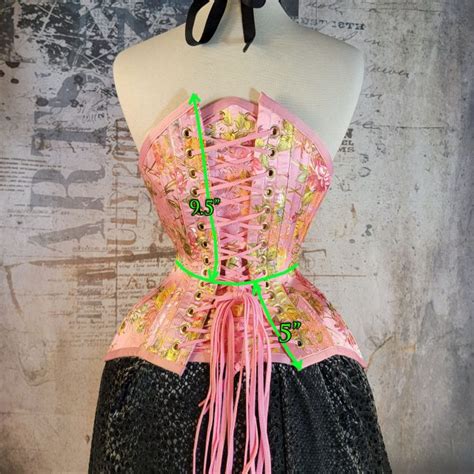 Mcc Rose Brocade Satin Underbust Corset With Hip Ties