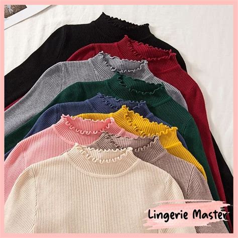 Jual LINGERIE MASTER T 77 Atasan Rajut Wanita Turtle Neck