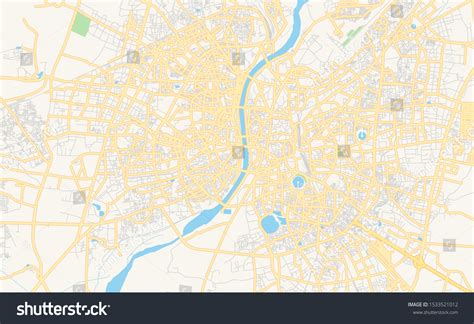 Printable Street Map Ahmedabad State Gujarat Stock Vector (Royalty Free ...