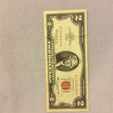 1953 Two Dollar Bill Red Seal See Pics A338 Ebay