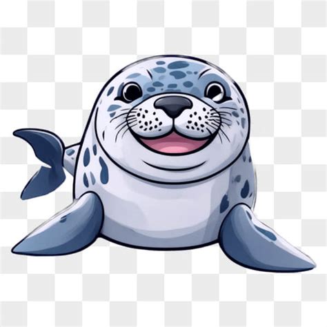 Download Happy Cartoon Seal Cartoons Online - Creative Fabrica