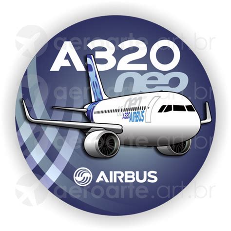 Airbus A320 Neo Round Sticker Aeroarte