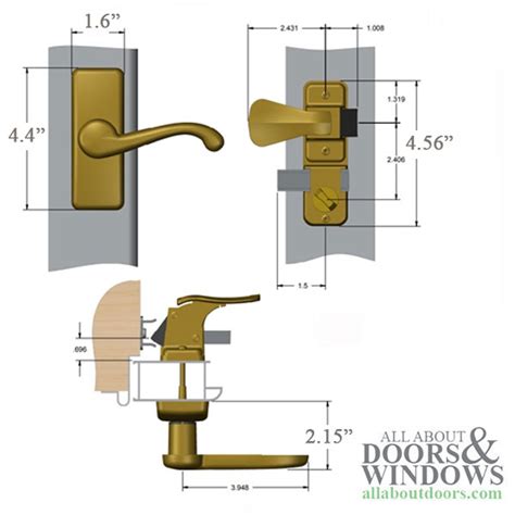 Surface Mount Storm Door Handle With Non Keyed Deadbolt