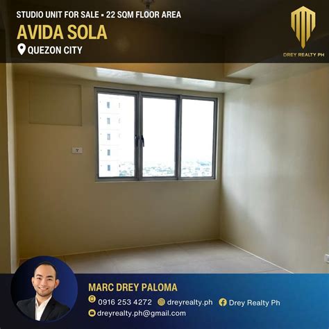 Studio Unit At Sqm In Avida Sola Tower Th Floor W Parking