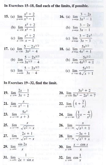 Calculus 1 Worksheet