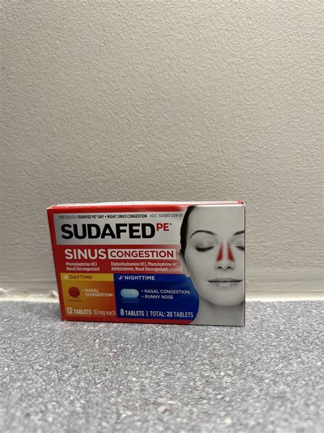 SUDAFED PE Cold Treatment Tablet - 503835 (20 Count) for sale online | eBay