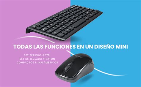 Perixx Periduo B Plus Es Pack De Teclado Y Rat N Inal Mbrico Mini