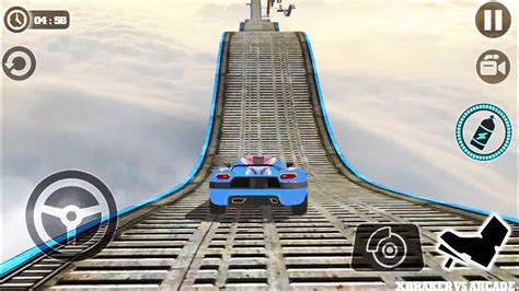 Impossible Stunt Car Tracks D Blue Car Driving Stunts Levels