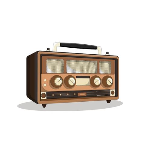 Ilustración de la radio antigua Vector Premium