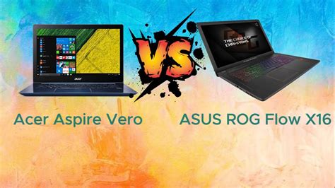 Sustainability Unveiled Against Gaming Agility Acer Aspire Vero Vs