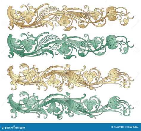 Floral Design Elements Stock Vector Illustration Of Engraving