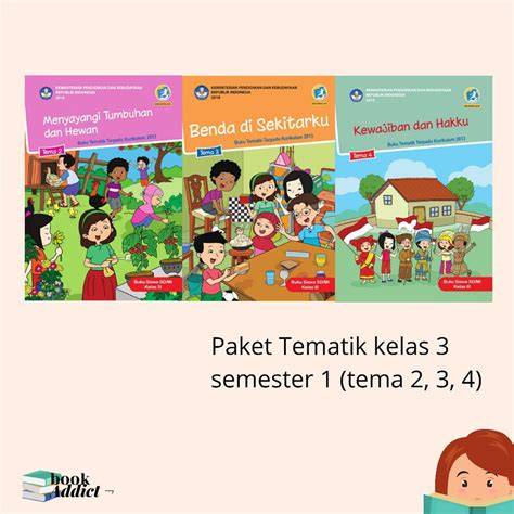 Jual Paket Buku Tematik SD Kelas 3 Semester 1 Shopee Indonesia