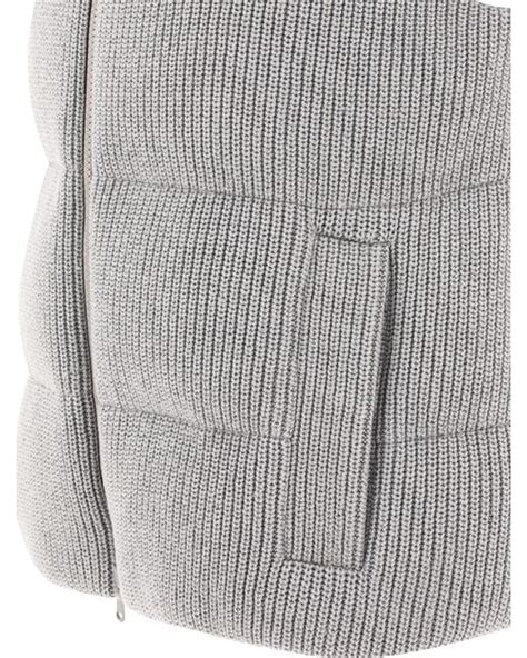 Brunello Cucinelli Dazzling Down Vest In Gray Lyst