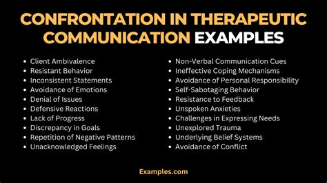 Confrontation in Therapeutic Communication - 19+ Examples