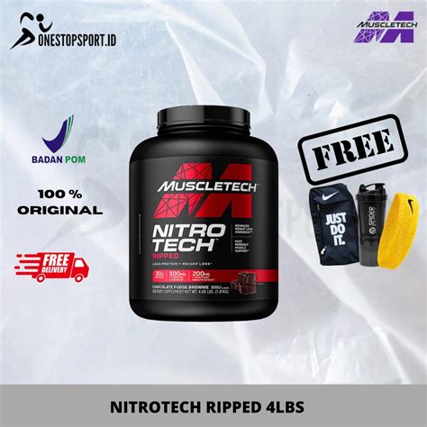 Jual Muscletech Nitrotech Ripped 4 Lbs Whey Protein Nitro Tech 4lb