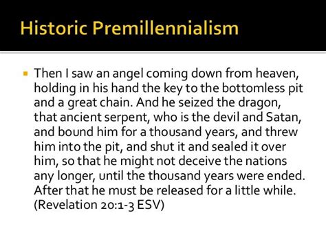 Two Premillennial Views: Historic and Dispensationalism