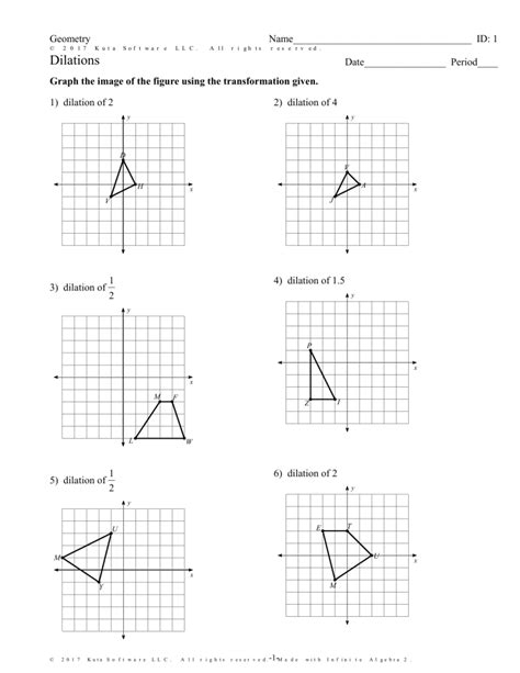 Dilations HW Math Homework H O 2 O 0 J 2 O 3 E EK UBtfaM