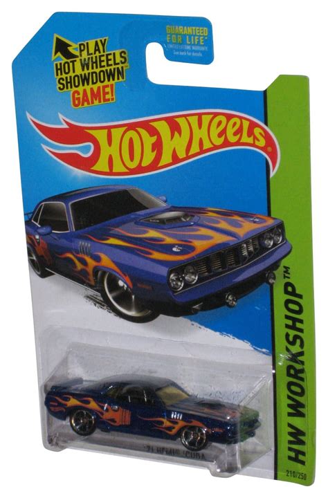 Hot Wheels HW Workshop 2013 Blue 71 Hemi Cuda Toy Car 210 250 Walmart