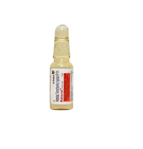 Liquid Ketorol Ketorolac Injection Packaging Size 1ml 30mg At Rs 100