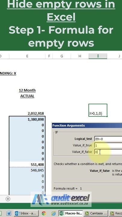 Hide Blank Rows With Simple Macro Youtube