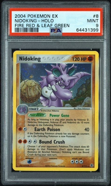 2004 Pokemon Ex Fire Red Leaf Green 8 Nidoking Holo PSA 9 GameStop