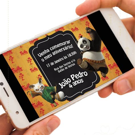 Convite Digital Kung Fu Panda Elo Produtos Especiais