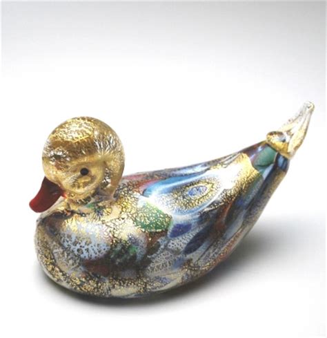 Murano Glass Miniature duck murrine technique - Murano Glass - Murano Glass Gifts Co.