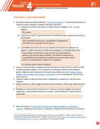 Actividad Integradora 4 Modulo 4 Ejercicios De Lengua Y Literatura