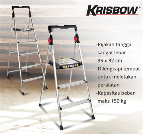 Jual Krisbow Tangga Lipat Aluminium American Type 3 Step Original ACE