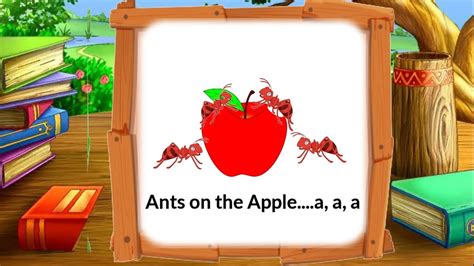 Ants On The Apple Rhyme Phonic Rhyme Alphabet Song Youtube